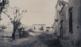 Barrio de San Sebastián tras el asedio de tres meses de las tropas republicanas 1867